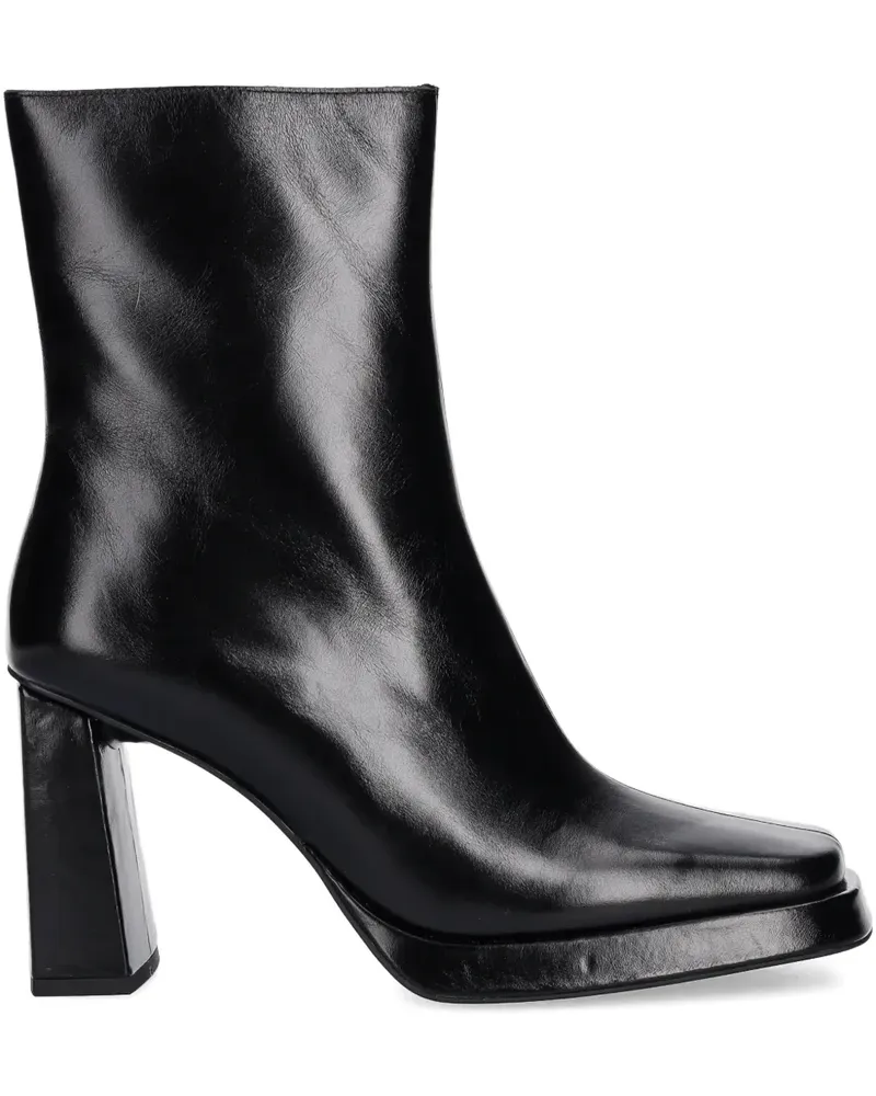 Jeffrey Campbell square-toe zip-up ankle boots - Schwarz Schwarz