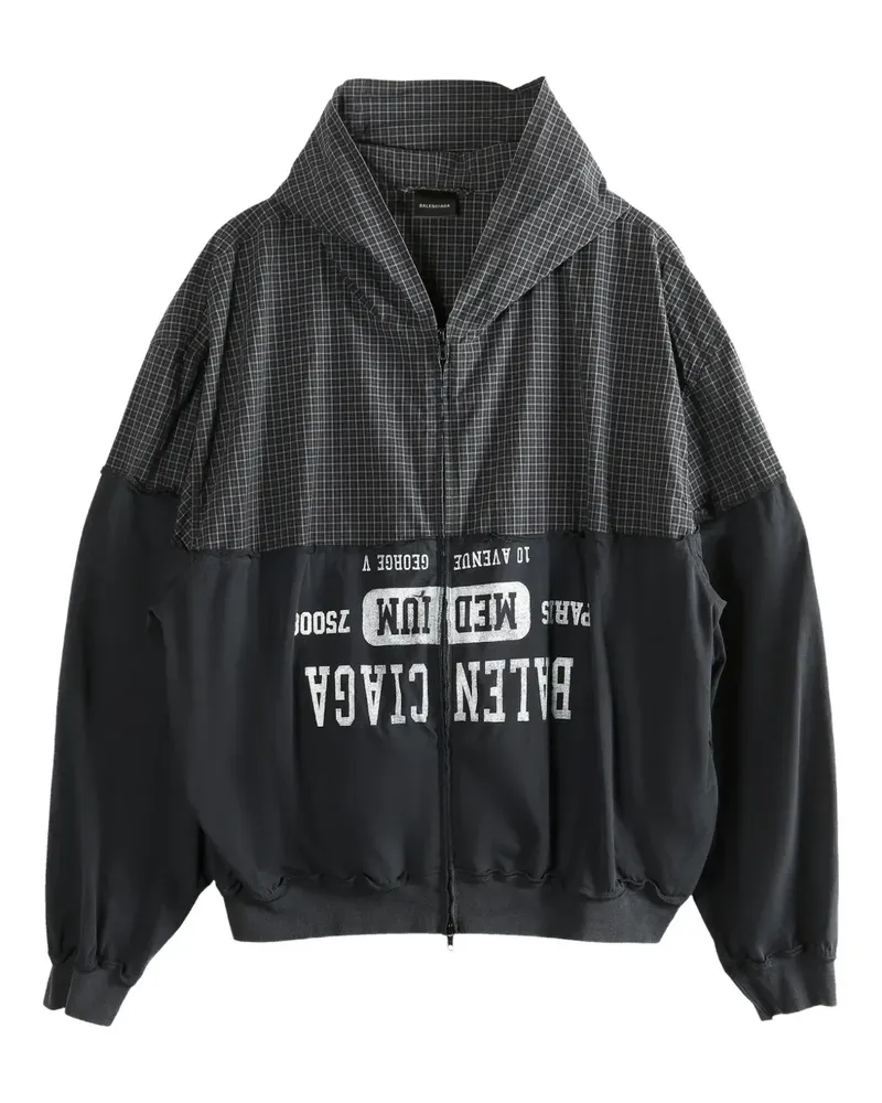 Balenciaga Hemd mit Karomuster - Schwarz Schwarz