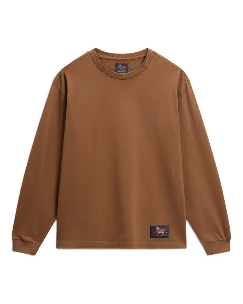 Woolrich Sweatshirt mit Logo-Patch - Braun Braun