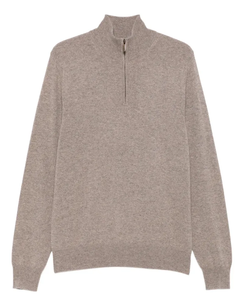 Eric Bompard Pullover mit Reißverschluss - Nude Nude