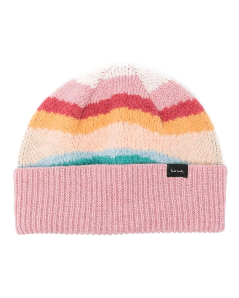 Paul Smith Gestrickte Beanie mit Wirbel - Rosa Rosa