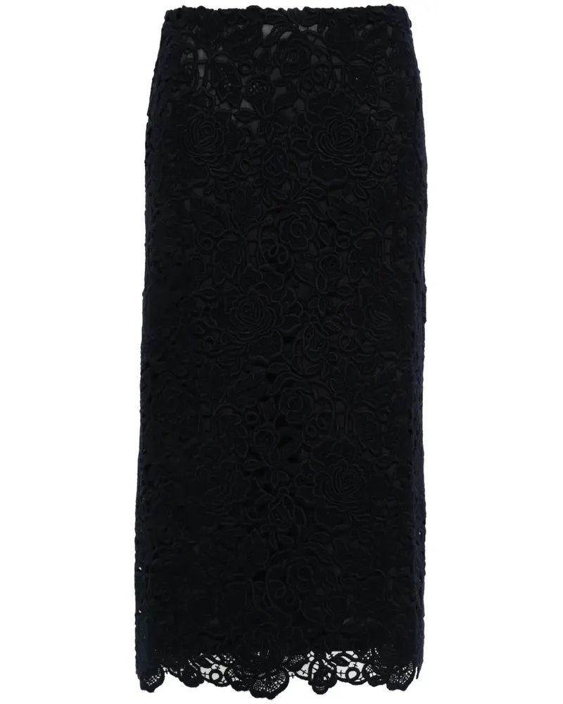 Valentino Garavani Midirock aus Spitze - Blau Blau