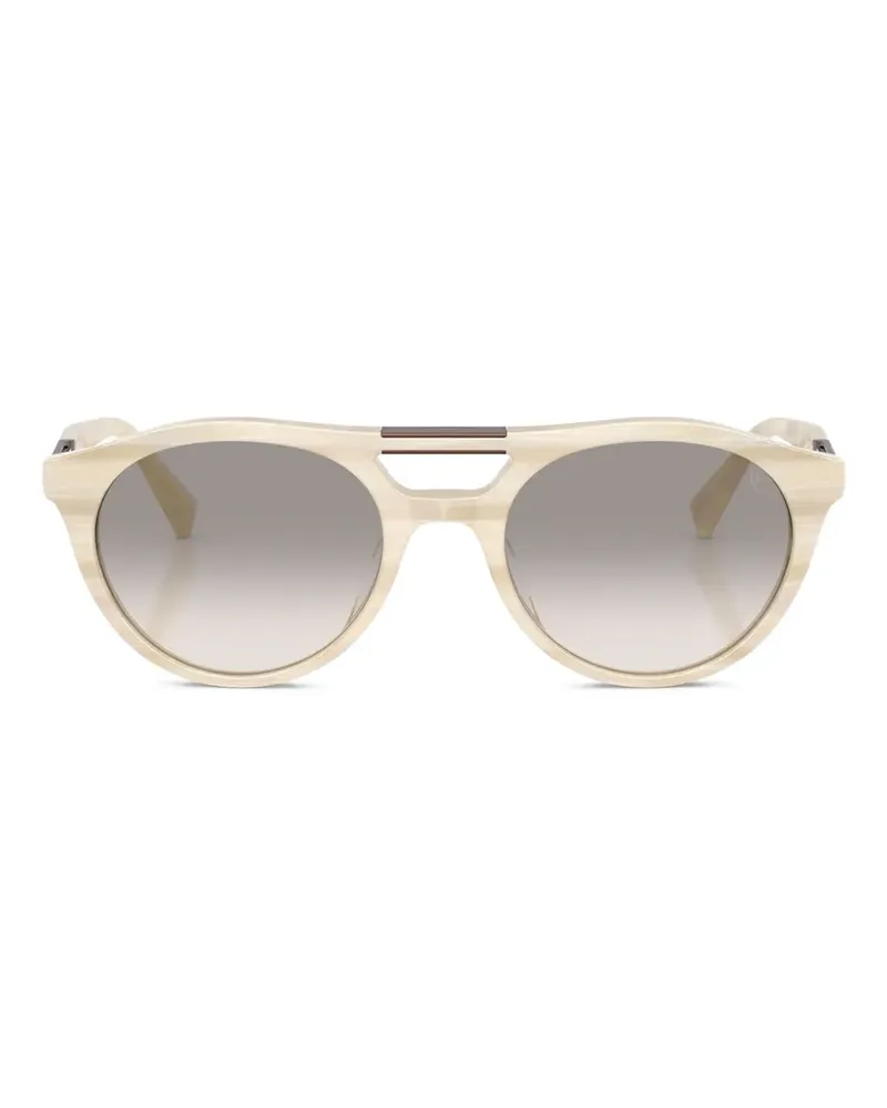 Brunello Cucinelli Sonnenbrille mit rundem Gestell - Nude Nude