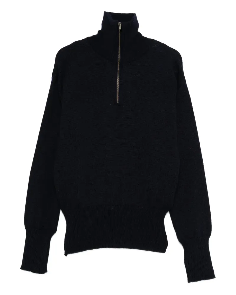 Junya Watanabe Pullover mit Reißverschlusskragen - Blau Blau