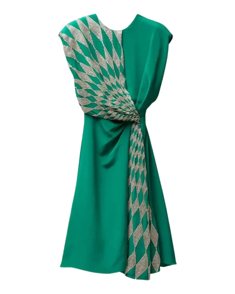 Versace embroidered silk midi dress - Grün Grün