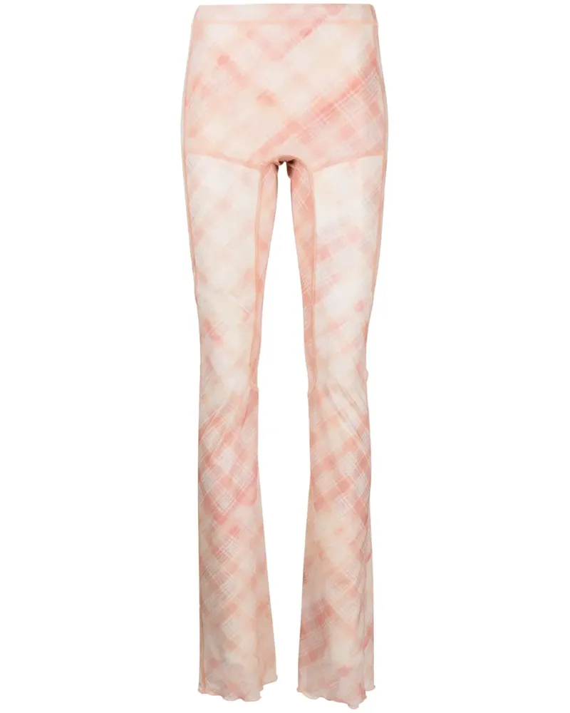 Charlotte Knowles Gemusterte transparente Hose - Orange Orange
