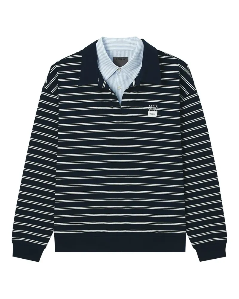 Musium Div. Gestreiftes T-Shirt im Layering-Look - Blau Blau