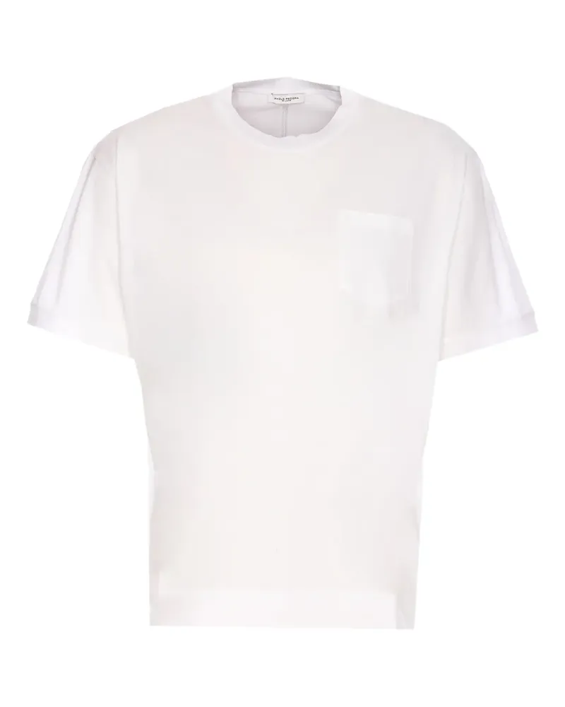 Paolo Pecora Milano Klassisches T-Shirt - Weiß Weiß