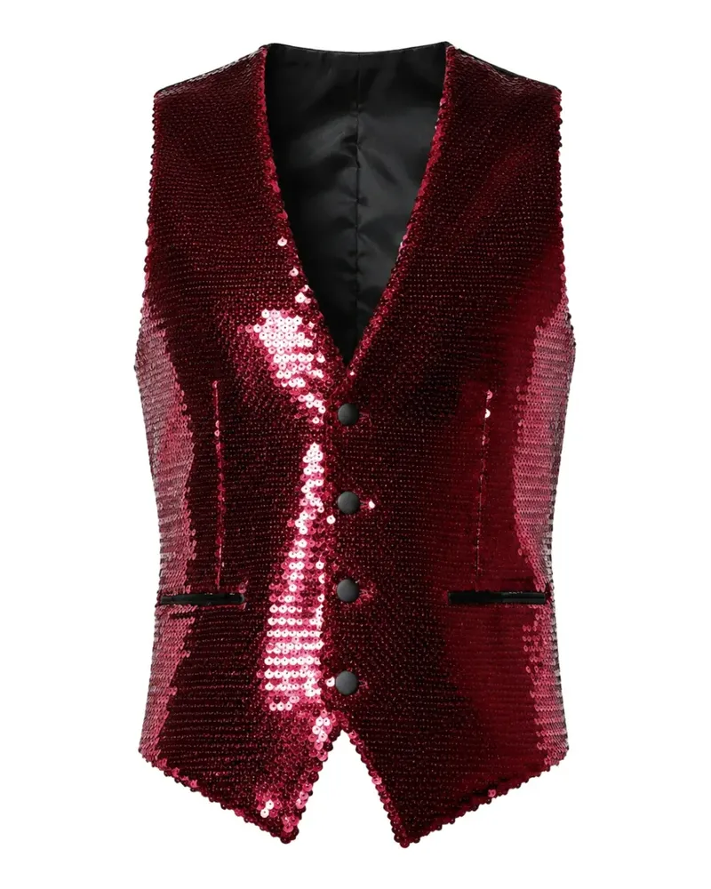 Dolce & Gabbana Weste mit Paillettenverzierung - Rot Rot