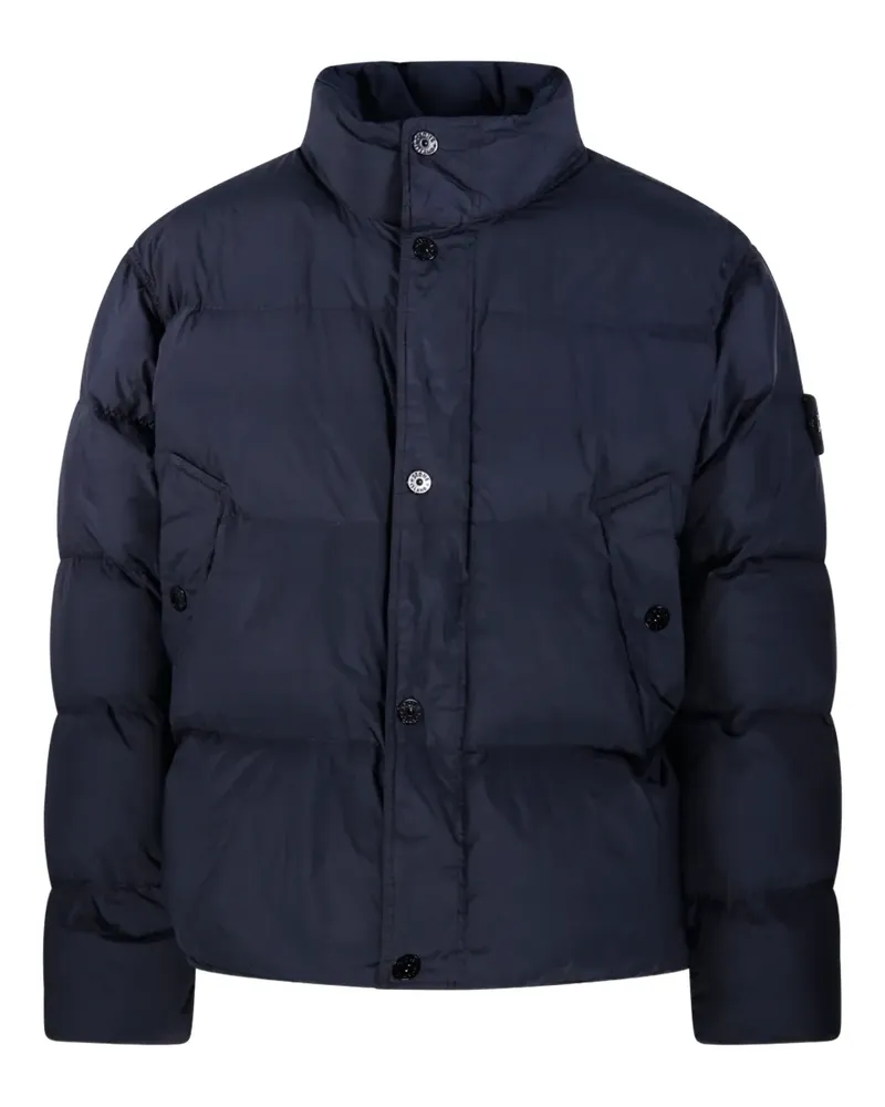 Stone Island Gesteppte Jacke mit Knöpfen - Blau Blau