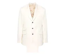 notch-lapel tailored suit - Nude