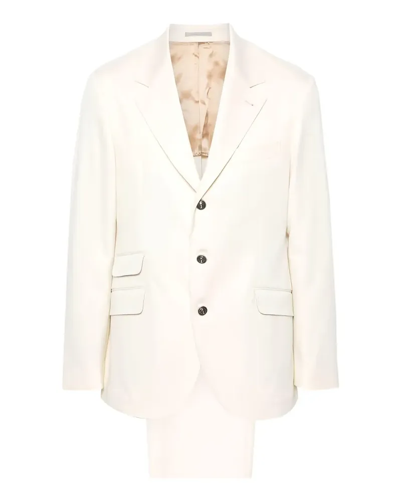 Brunello Cucinelli notch-lapel tailored suit - Nude Nude