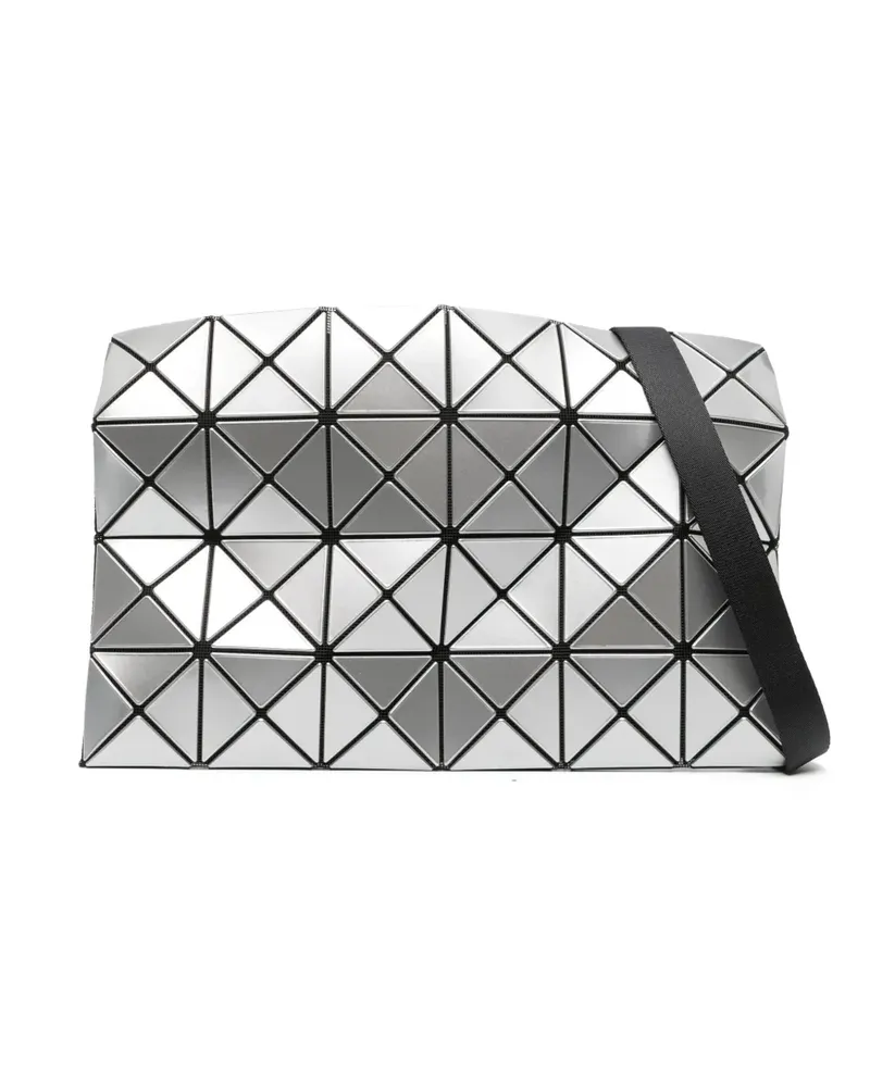 Issey Miyake Row Schultertasche mit geometrischen Einsätzen - Silber Silber