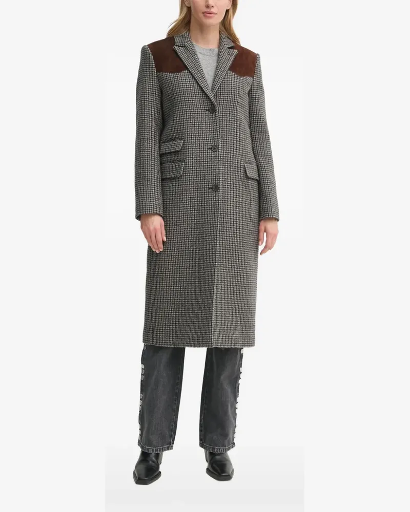 The Kooples houndstooth single-breasted coat - Grau Grau