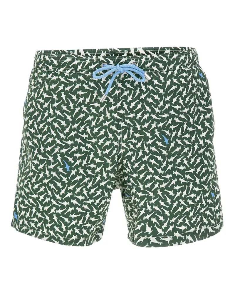 MC2 Saint Barth hammerhead-print Lighting swim shorts - Grün Grün