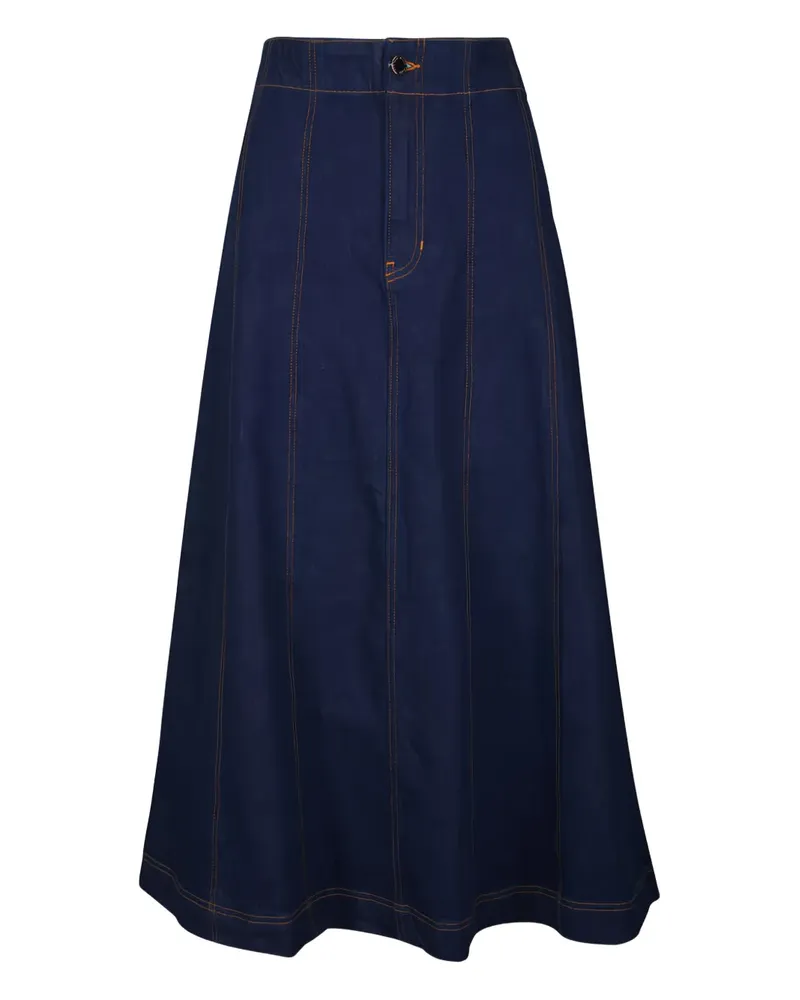 Veronica Beard Alix A-line panelled midi skirt - Blau Blau