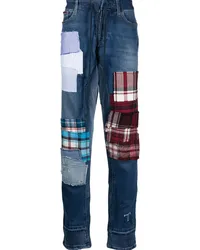 Greg Lauren x Tommy Hilfiger Jeans im Patchwork-Look Blau