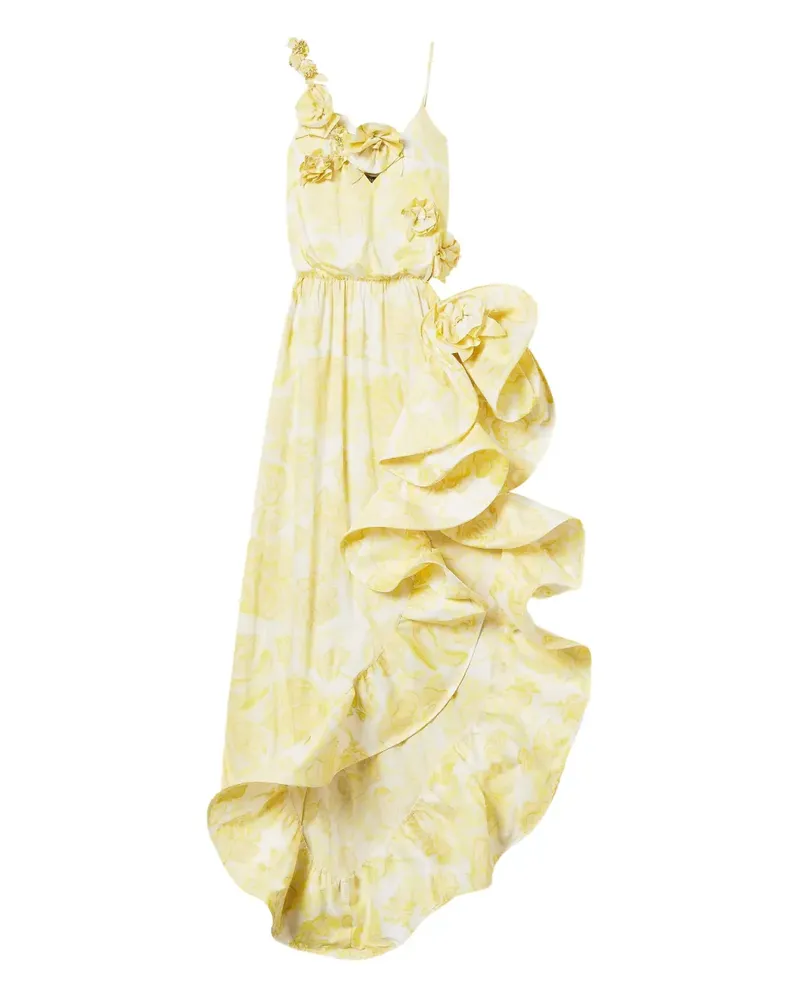 Twin-Set Gerüschtes Kleid mit Blumen-Print - Gelb Gelb