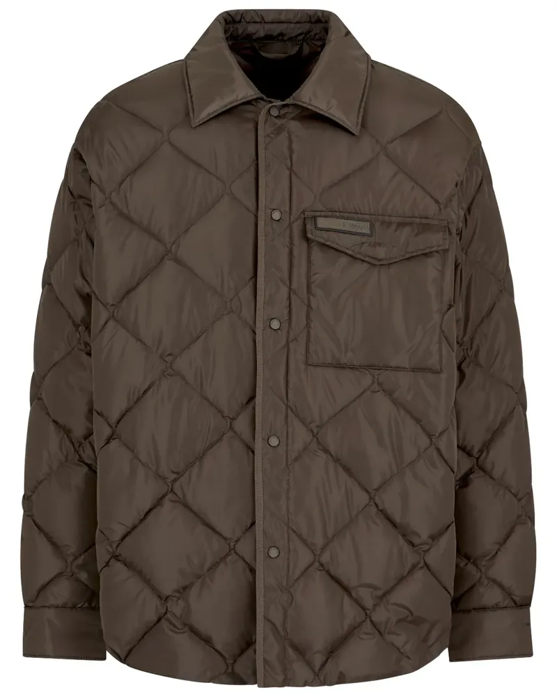 Armani Exchange Gesteppte Jacke - Grün Grün