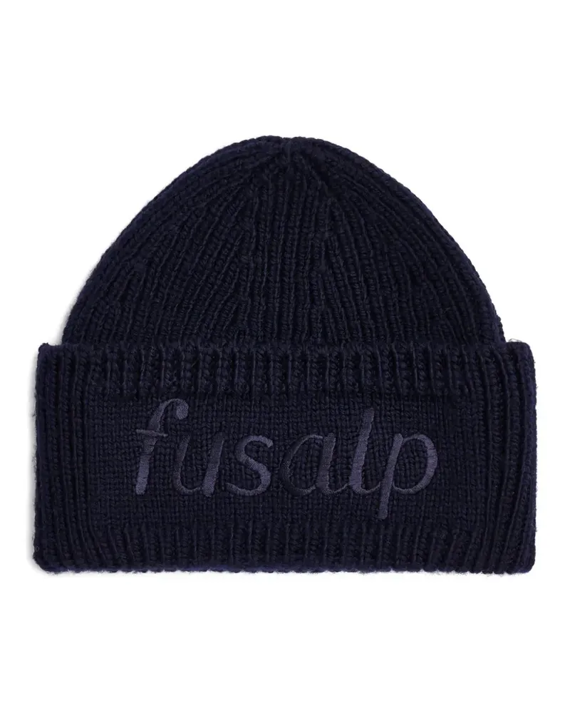 FUSALP embroidered ribbed beanie - Blau Blau