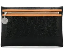 Texturierte Clutch - Schwarz