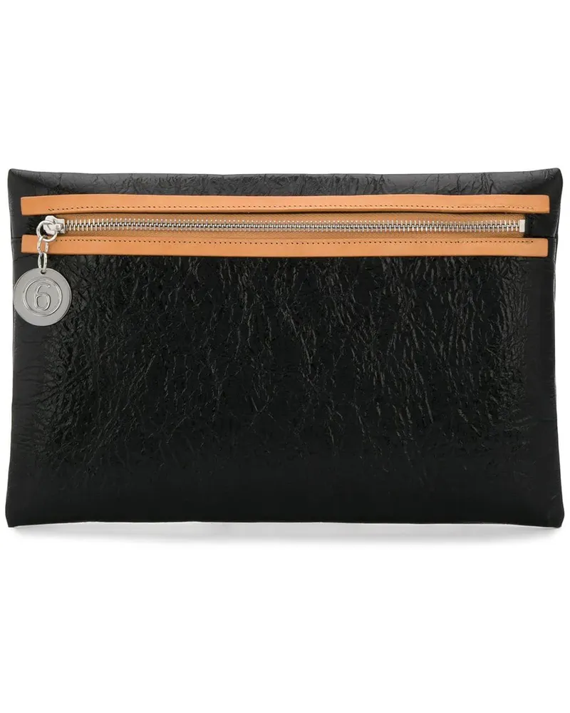 Maison Margiela Texturierte Clutch - Schwarz Schwarz