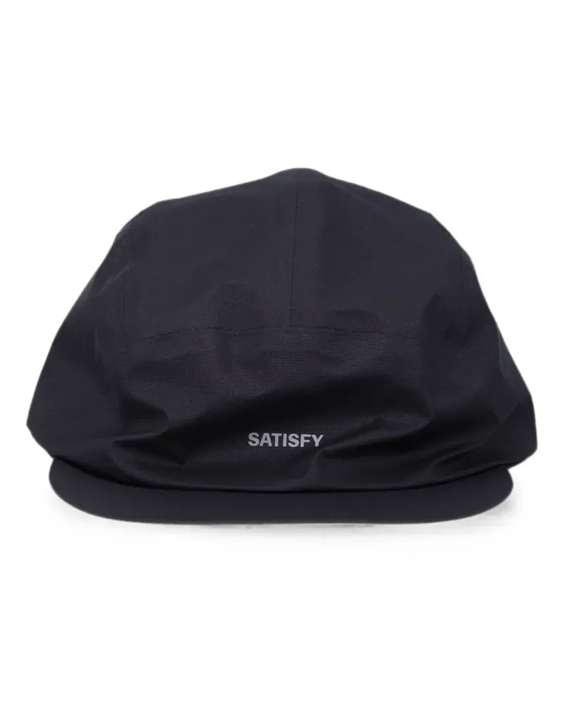 Satisfy Pertex® logo-print drawstring cap - Schwarz Schwarz