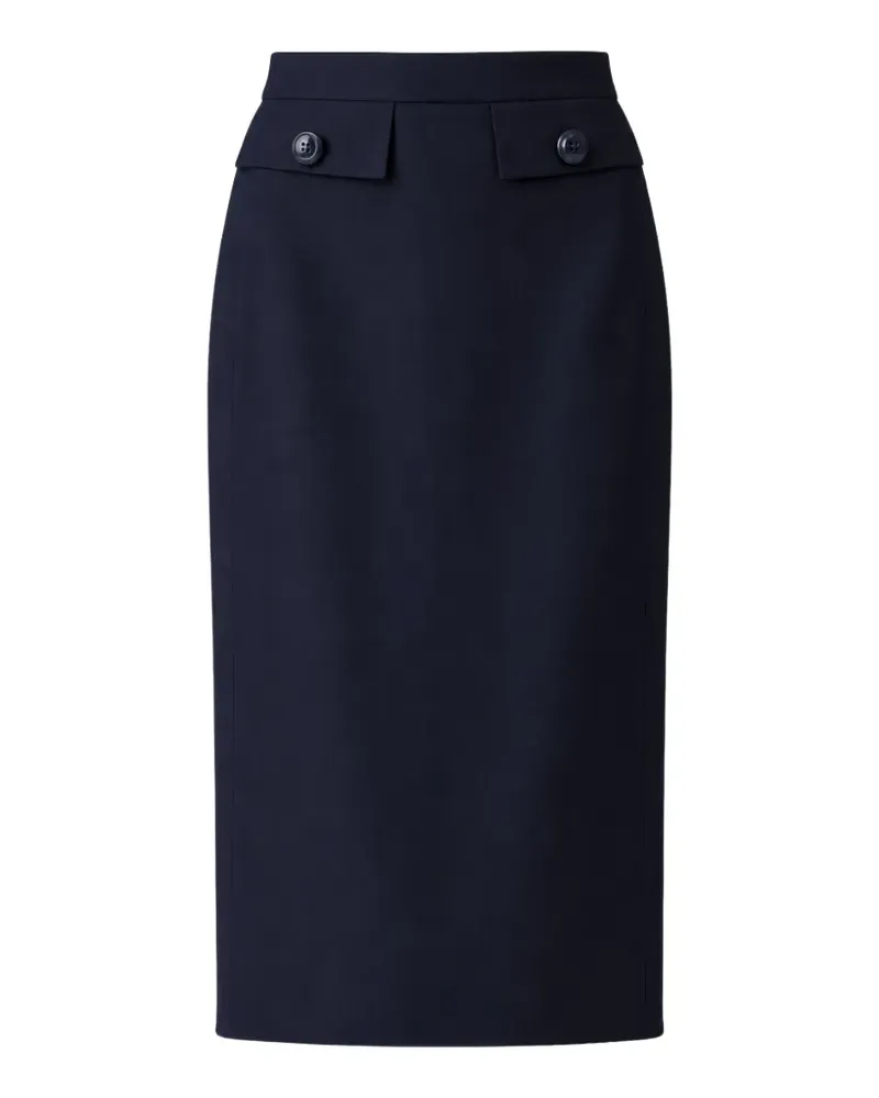 Elisabetta Franchi button-detail side-slit skirt - Blau Blau