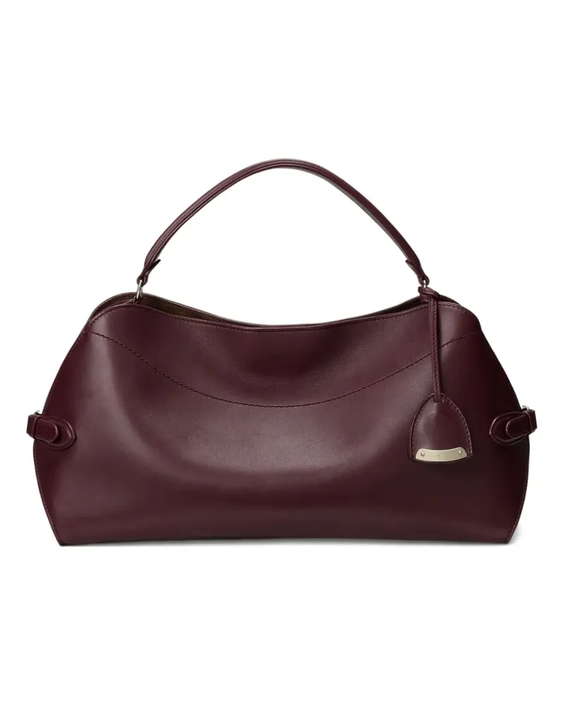 Ralph Lauren Mittelgroße Satchel-Tasche mit abgerundetem Henkel - Rot Rot