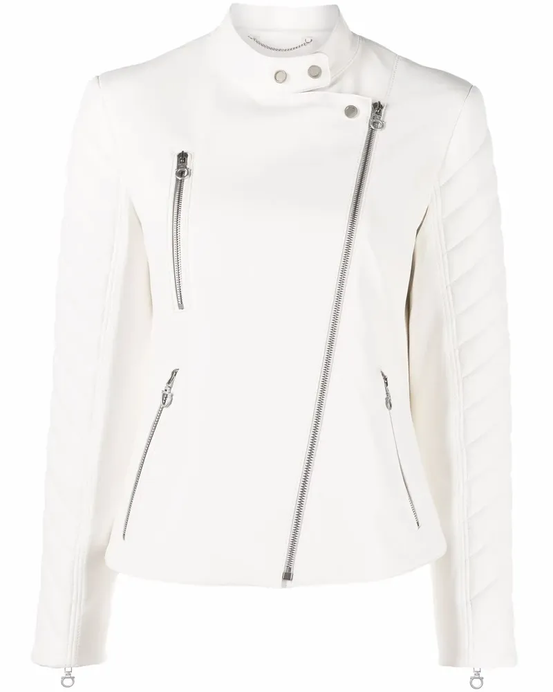 Ferragamo Bikerjacke aus Leder - Weiß Weiß