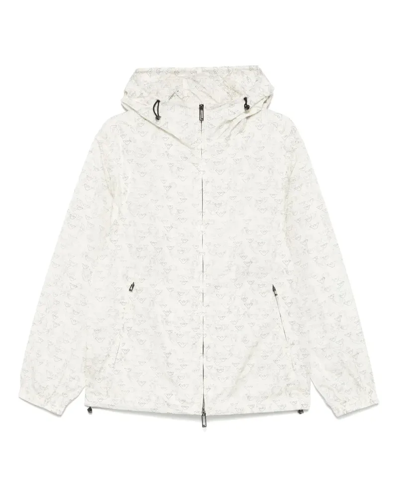 Emporio Armani Jacke mit Logo-Print - Weiß Weiß