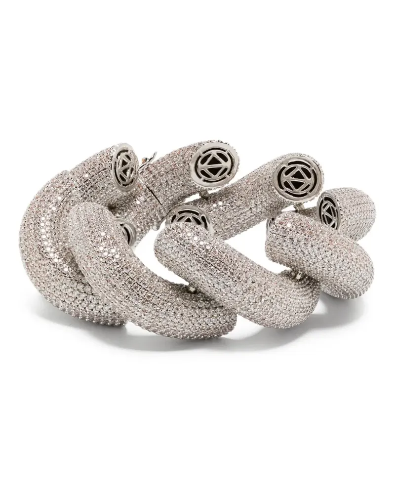 Eddie Borgo Rope Armband mit Pavéfassung - Silber Silber