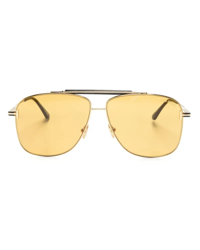 Tom Ford Pilotenbrille mit Glanzoptik - Gold Gold