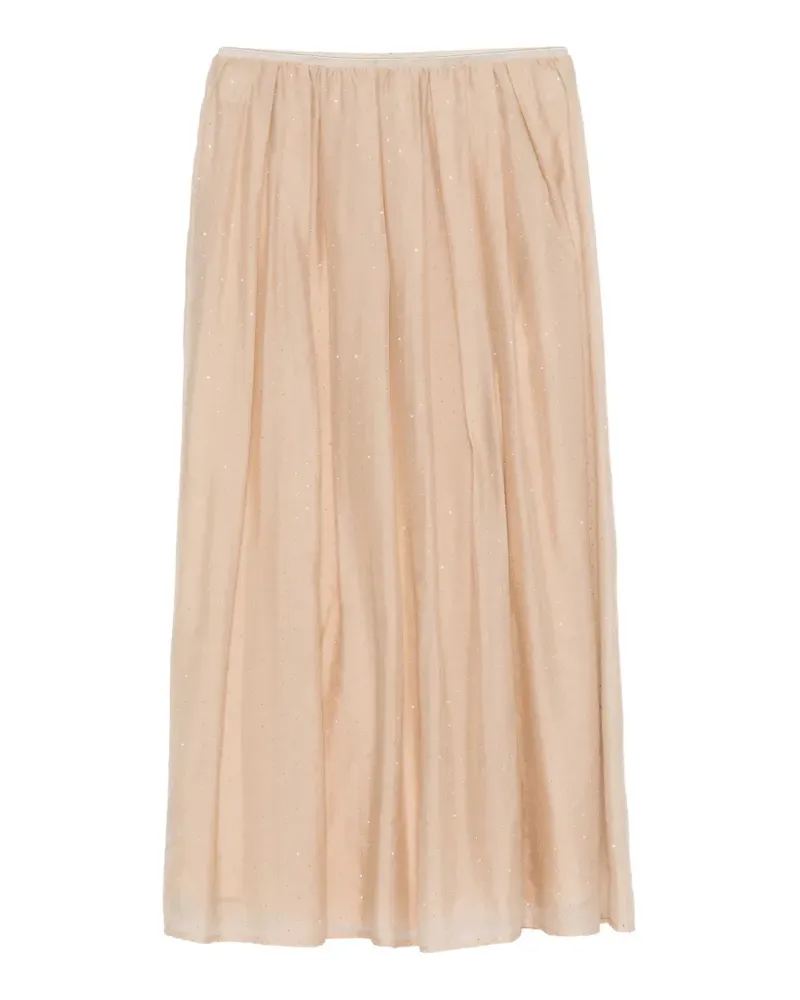 Luisa Cerano Midirock mit elastischem Bund - Nude Nude