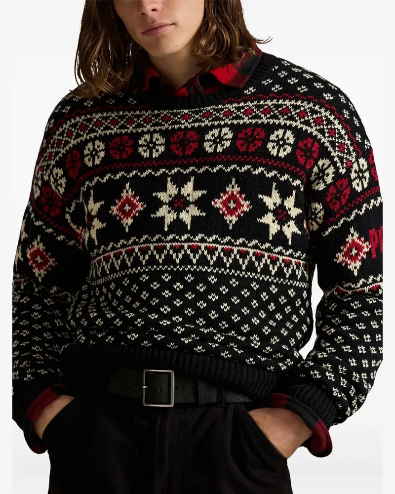 Ralph Lauren Pullover mit Fair-Isle-Muster - Schwarz Schwarz