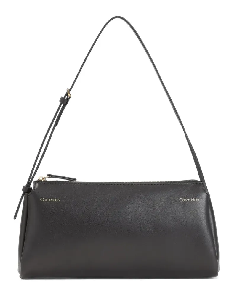 Calvin Klein logo-print leather shoulder bag - Schwarz Schwarz