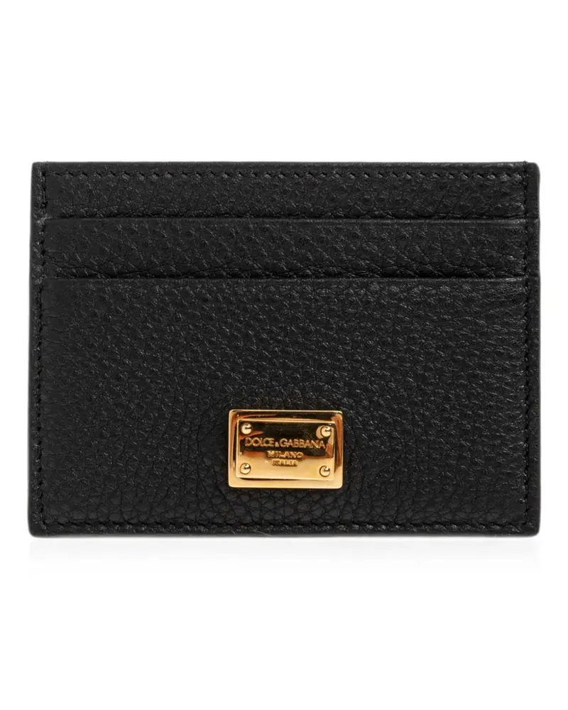 Dolce & Gabbana logo-plaque leather cardholder - Schwarz Schwarz