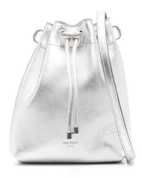 Jimmy Choo Mini Cinch Umhängetasche Silber