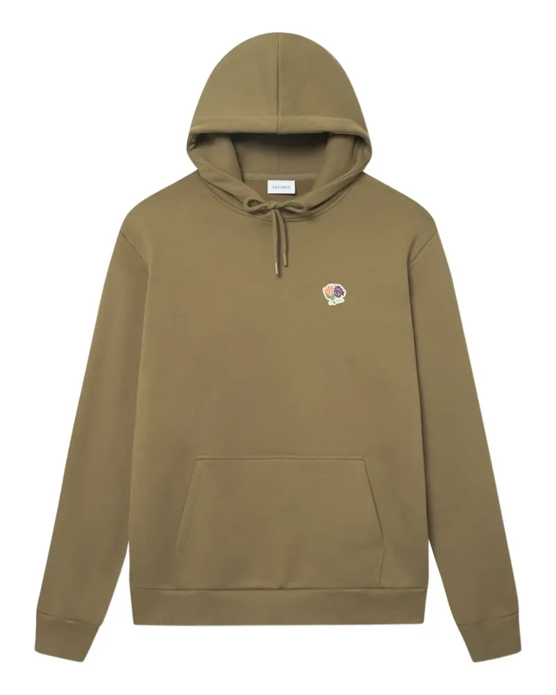 LES DEUX Felipe Hoodie mit Patch - Grün Grün