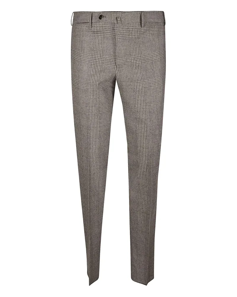 PT TORINO Karierte Hose - Grau Grau