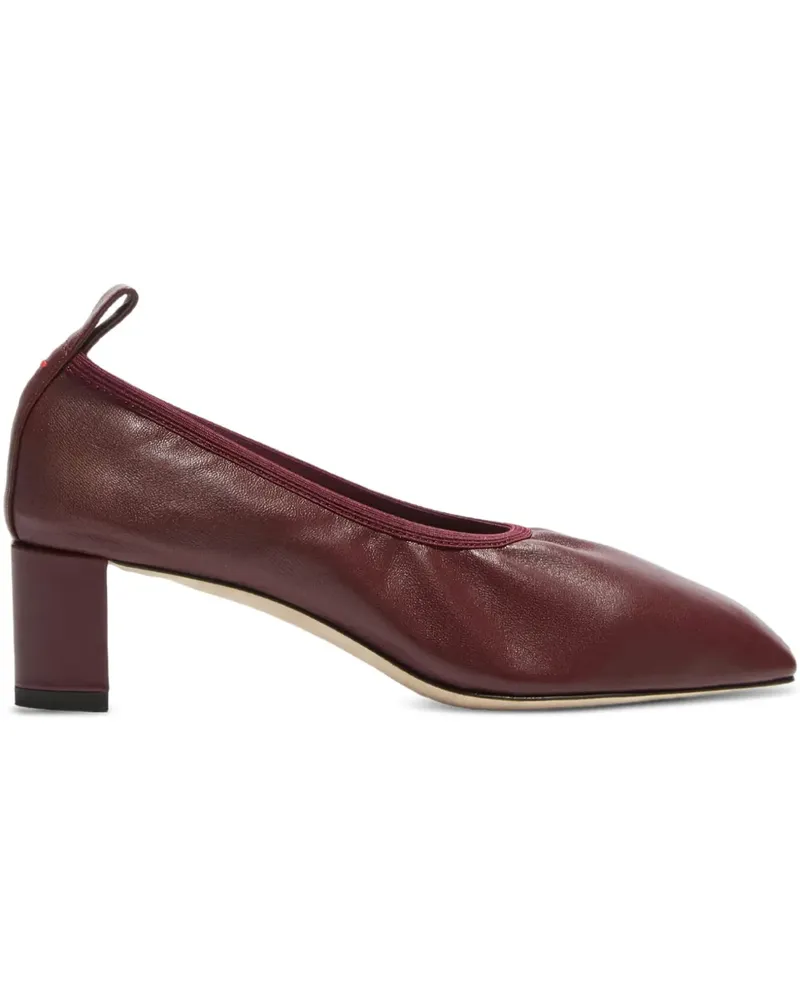 aeyde Geraffte Narissa Pumps 35mm - Rot Rot