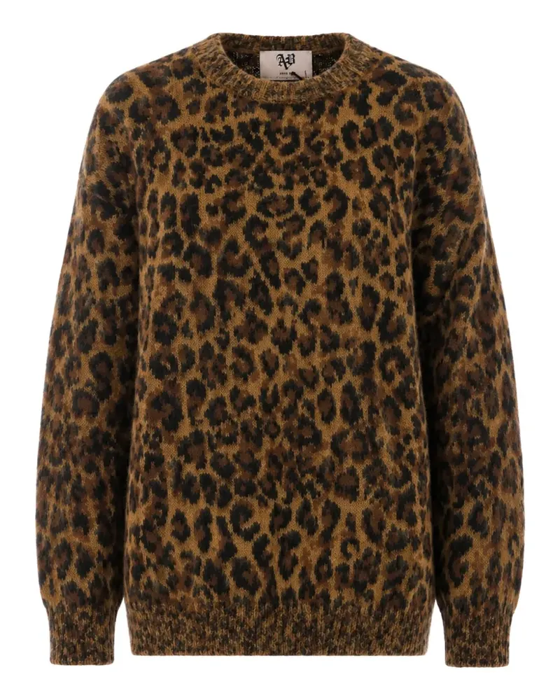 Aniye By Felly Distressed-Pullover mit Leopardenprint - Braun Braun