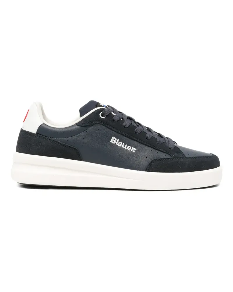 Blauer leather sneakers Blau