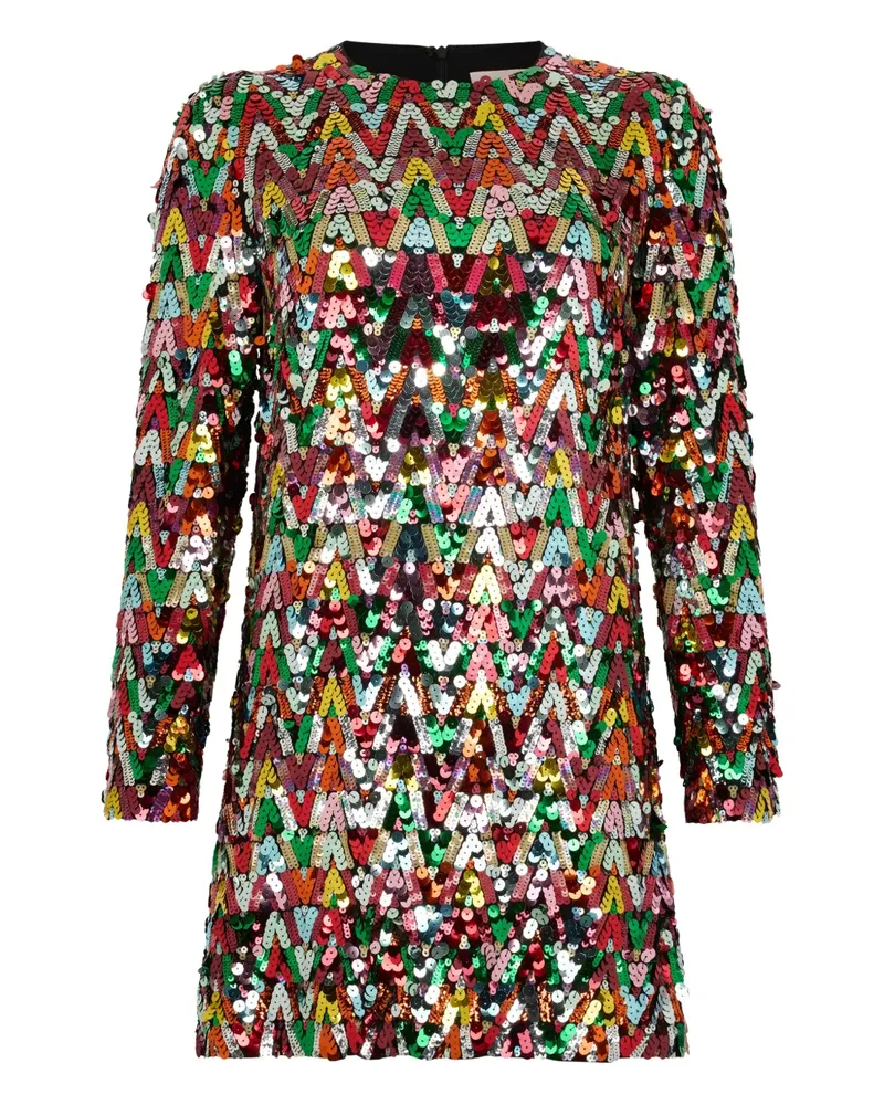 Valentino Garavani sequin pattern mini dress - Rot Rot