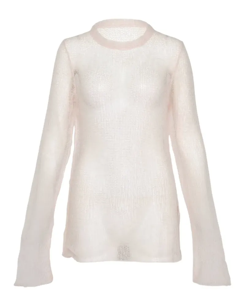 Yohji Yamamoto Pullover mit Lochstrickmuster - Rosa Rosa