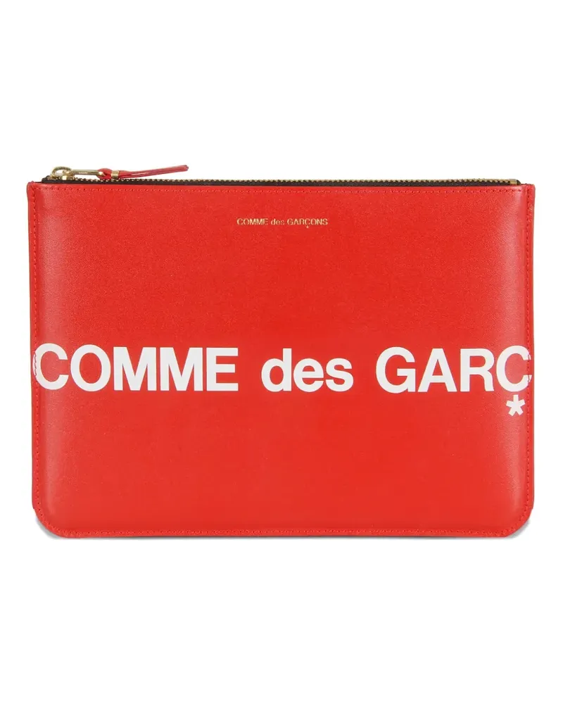 Comme des Garçons logo zip clutch bag - Rot Rot