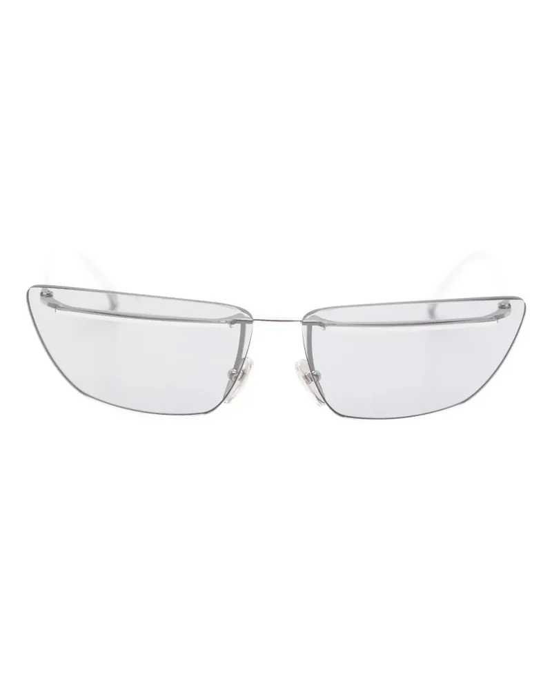 Prada Sonnenbrille mit geometrischem Gestell - Silber Silber