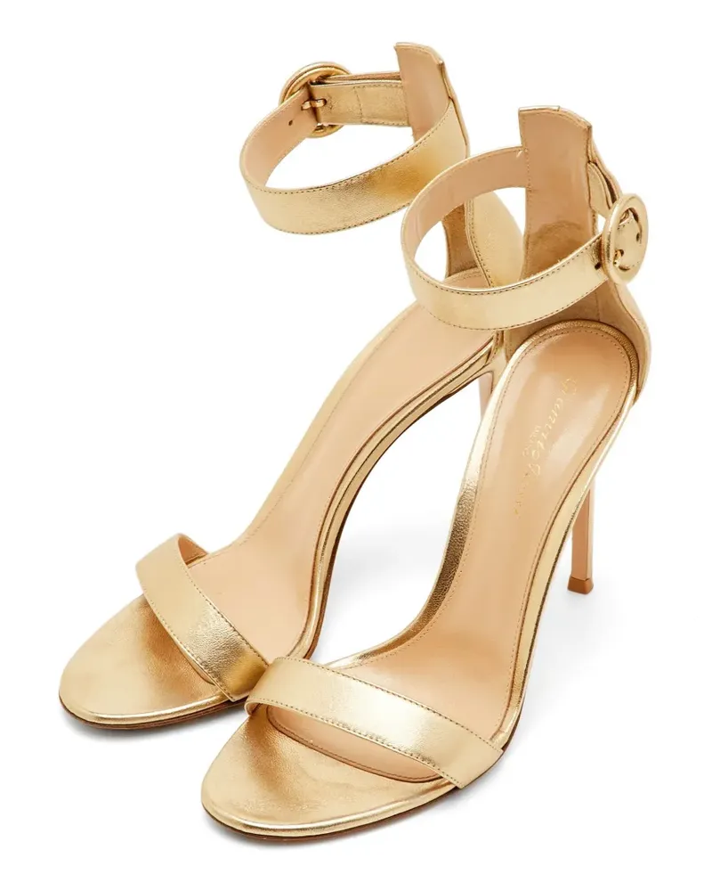 Gianvito Rossi Portofino ankle-strap sandals - Gold Gold