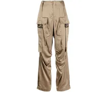 Cargohose mit Satin-Finish - Braun