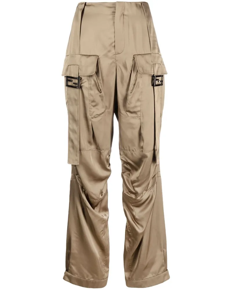 Fendi Cargohose mit Satin-Finish - Braun Braun